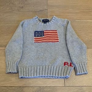 Polo Ralph Lauren Flag Sweater boys 3t. Excellent condition!